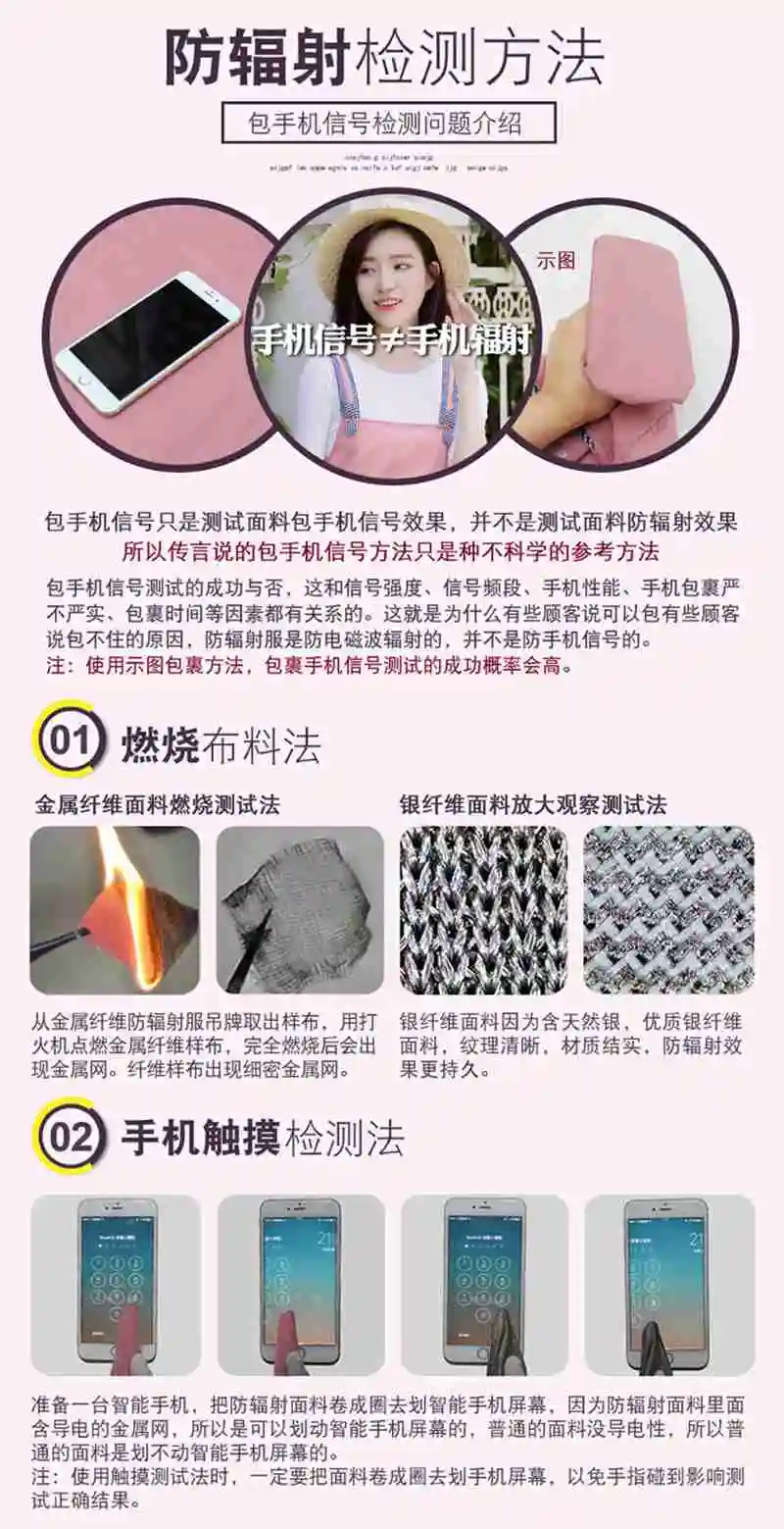 Double-layer radiação fibra de metal terno mulheres