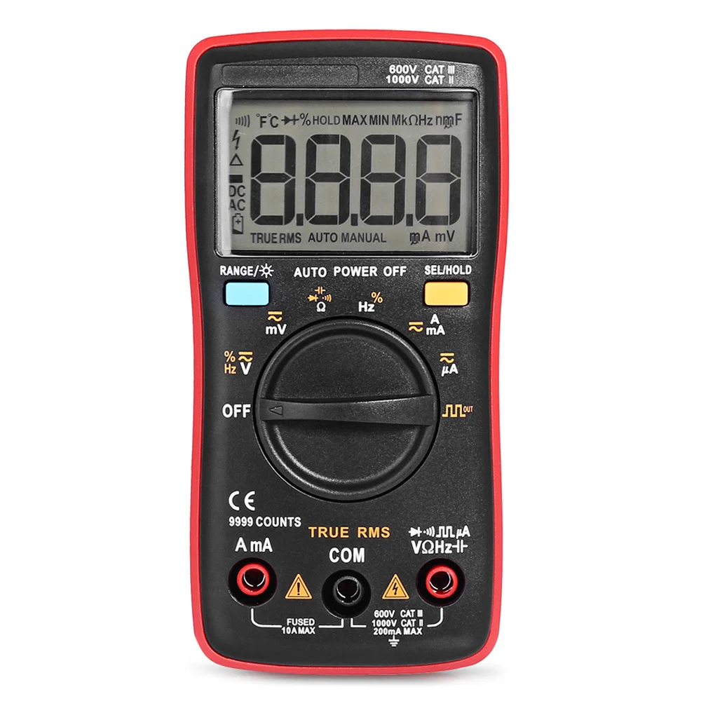 Bside ZT109 9999 Counts Display Square Wave Output Digital Multimeter