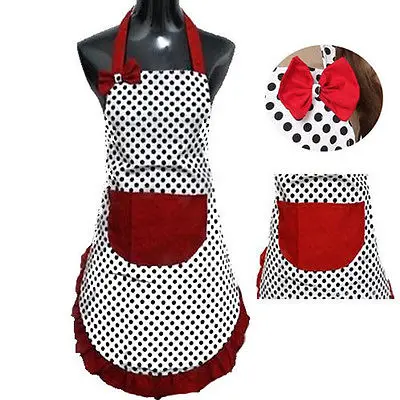 New Sveglio Bavaglino Grembiule Vestito da Cucina D'epoca Donne Bowknot con Pock New Sveglio Bavaglino Grembiule Vestito da Cucina D'epoca Donne Bowknot con Pock