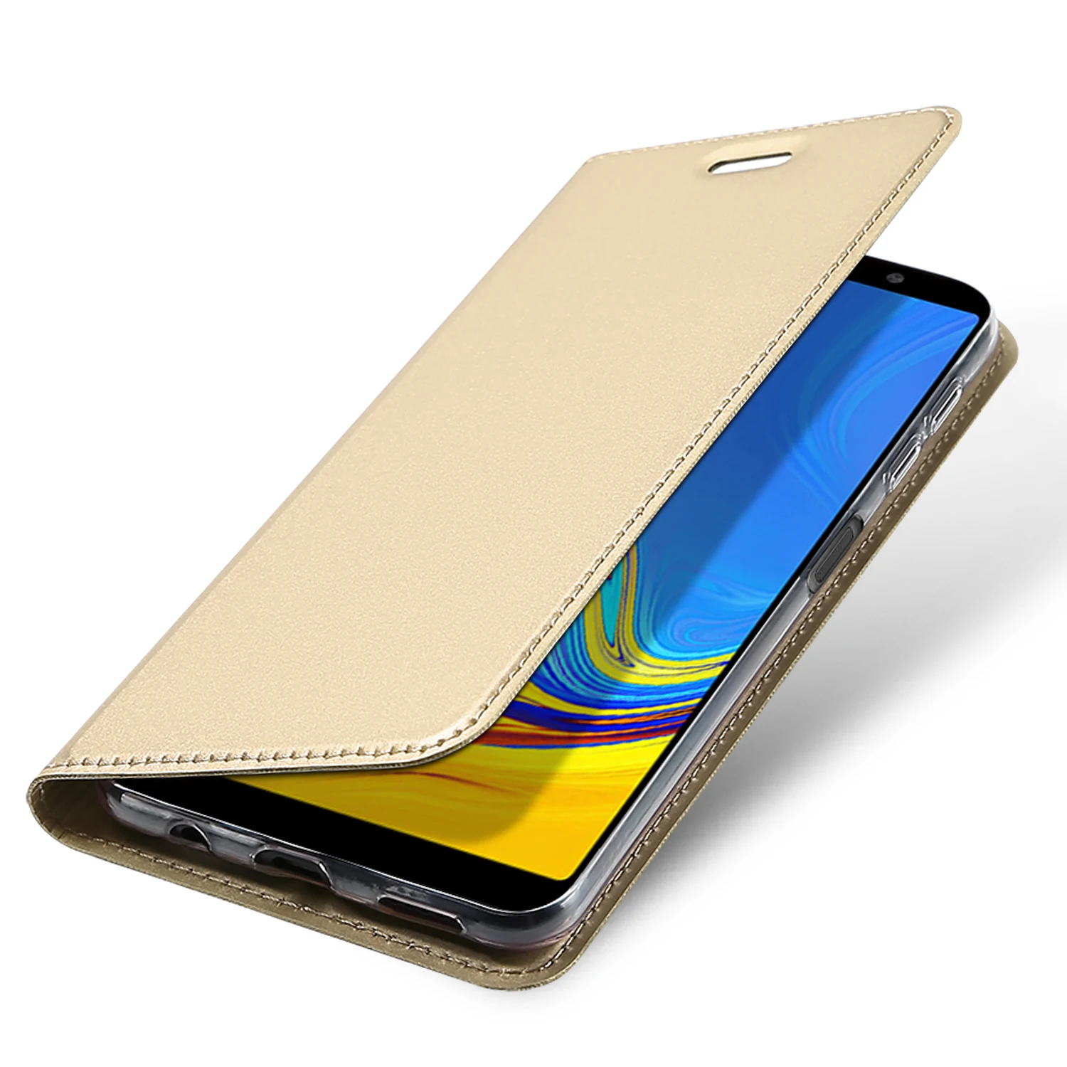 Флип Чехол Для samsung A7 2018 A750F из искусственной кожи Мягкий чехол для телефона