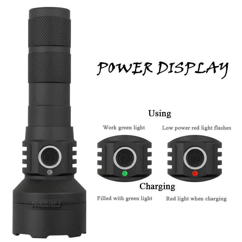 

Powerful LED Flashlight USB CREE XML-L2 5000 Lumens Waterproof LED Torch Light 18650 Rechargeable Hunting camping light