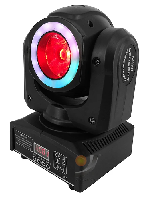 

40W LED Mini Moving head light RGBW 4 IN1 Color with Halo Ring for DMX 512 Disco lighting Effect