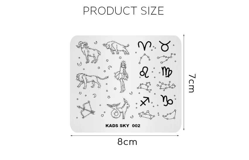 KADS Новое поступление Sky 002 дизайн волшебный мир созвездие шаблон для печати ногтей штамповки пластины для украшения ногтей