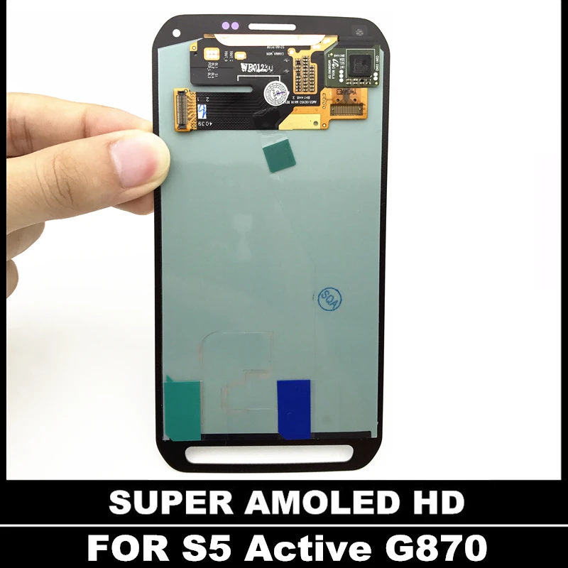 

100% Tested AMOLED LCDs For Samsung Galaxy S5 Active G870 Phone LCD Display Touch Screen Digitizer Assembly LCD Replacement