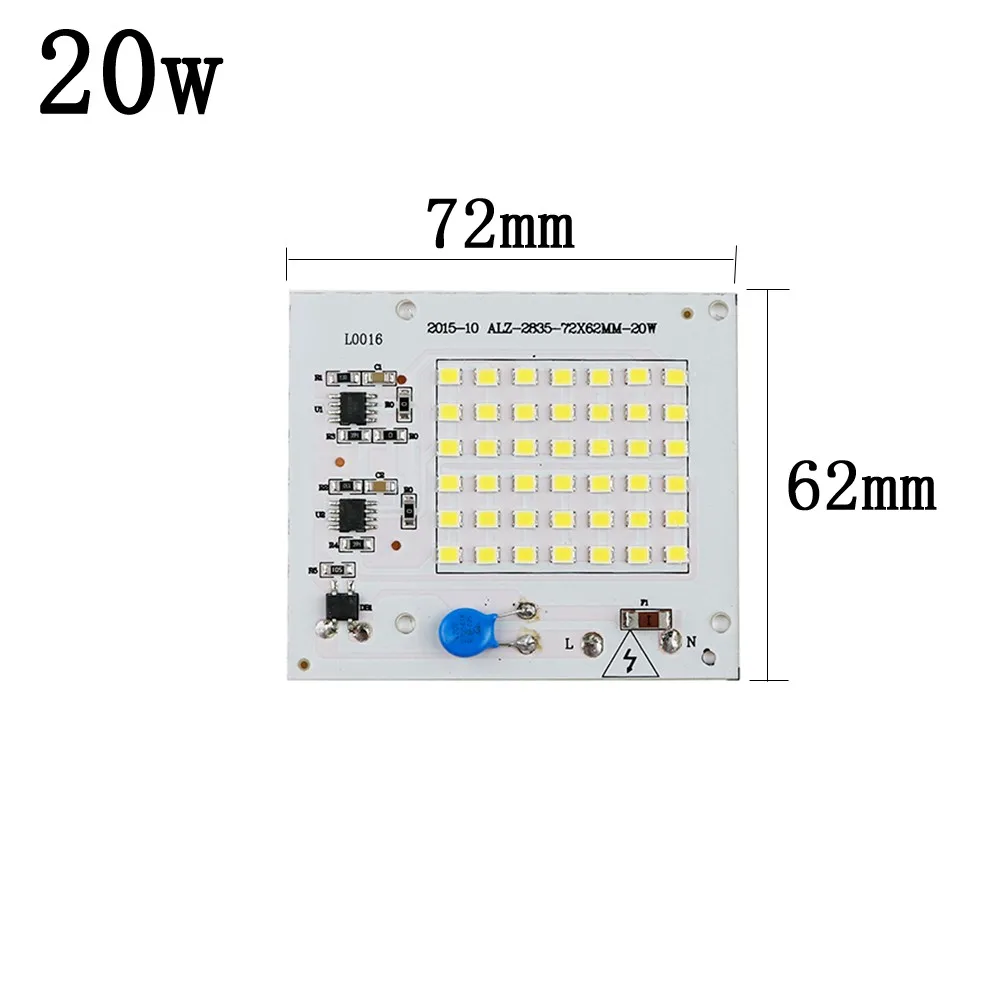 Умный чиповый светодиодный источник света IC лампа 2835 SMD Вход 10 Вт/20 Вт/30 Вт/50 Вт для