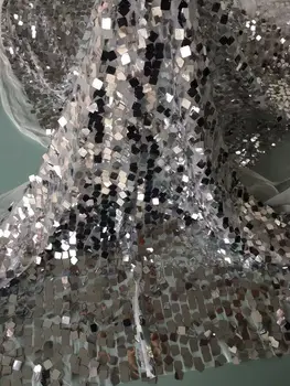 

Free shipping african lace fabric tulle high quality french net lace fabric new arrival sequins lace fabric