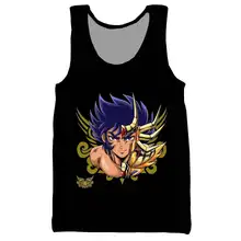 Аниме Сейя 3D Печатный Топ на бретелях для мужчин модный крутой летний топ на бретелях для работы Мужские Женские топы топ на бретелях