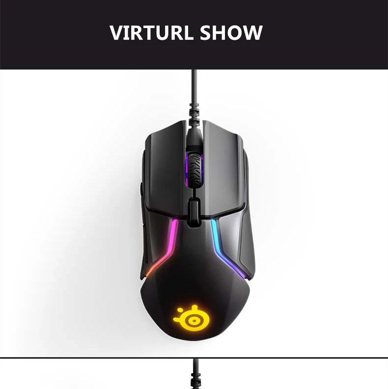 Проводная игровая мышь SteelSeries Rival 600, rgb, программирование макросов, двойной датчик противовеса, противоскользящая мышь свободного веса