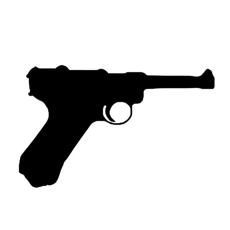 

15*9.4CM Luger P08 German 9MM Car Sticker Decal Interesting Cartoon Motorcycle Stickers Car Styling Accessories C2-0393