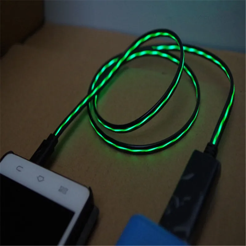 Модные светящийся яркий Зарядное устройство кабель для samsung Galaxy S10 S6 huawei P30 Honor 8X Micro Тип usb C для Sony LG Xiaomi htc