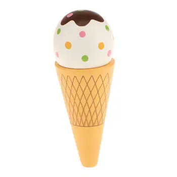 

Magnet Cut Toy Magnetic Wooden Food Assemble Toys Educational Child Gift - ice cream #1