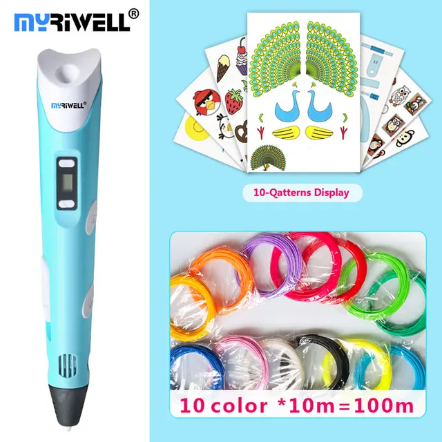 Special Price myriwell 3d pen 3d pens,LED display,ABS/PLA Filament,3 d pen 3d model Smart 3d printing pen-3d magic pen Best Gift for Kids