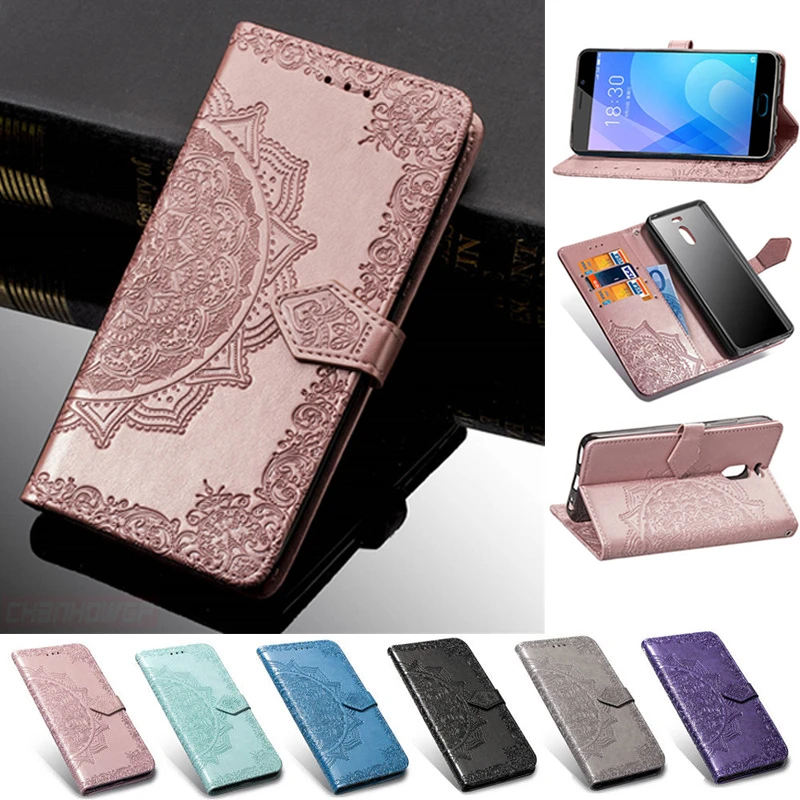 Чехол книжка с рисунком мандалы для Meizu M6 Note M721 M721H M721C M721M M721Q M721L чехол бумажник M5S