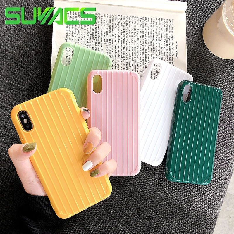 

SUYACS For iPhone XR XS Max XS 7 Case Cute Solid Color Soft Couple Case For iPhone 7 8 Phone Protector Candy Color Uneven Cover