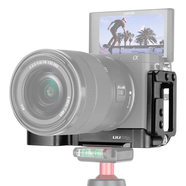 

Vertical Vlog Quick Release Plate for Sony A6400 A6500 A6300 Vlogging L Plate Bracket with Arca Style Cold Shoe for Microphone