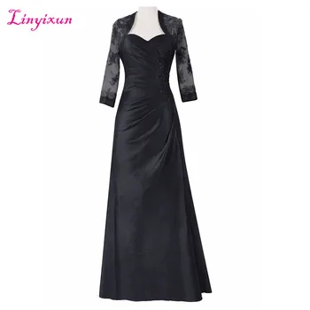 

Linyixun Real Photo 2017 Hot Sale Gorgeous Beaded Lace A line Mother of the Bride Dress With Jacket Wedding Formal Party Gown