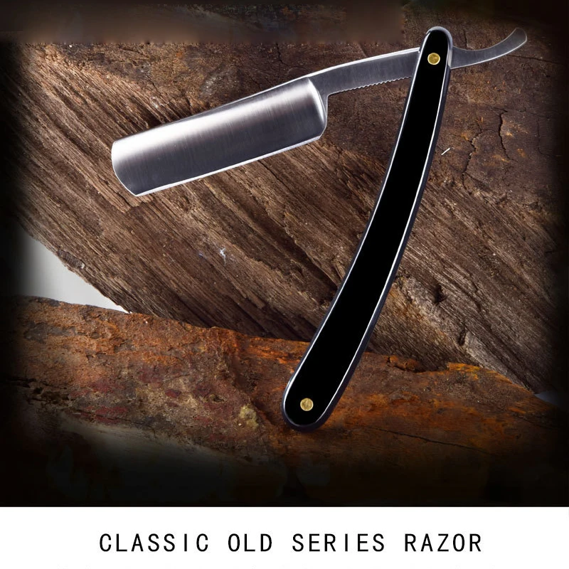 

Hand Polished Straight Razor Men Folding Shaving Beard Knife Straight Edge Hair Removal Professional Barber Manual Tools
