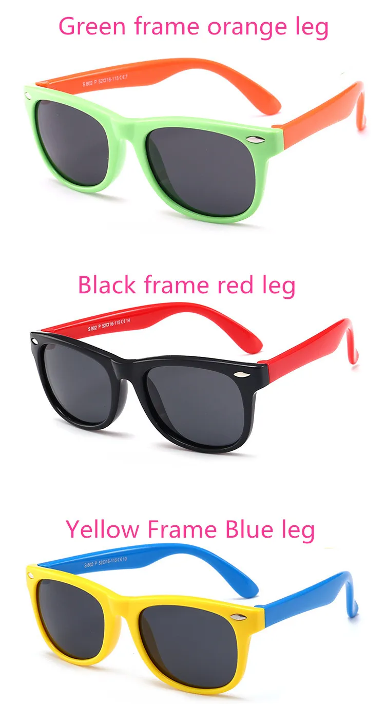 ASUOP 2019 new silicone polarized children's sunglasses UV400 square men and women kids glasses brand designer soft sunglasses (16)