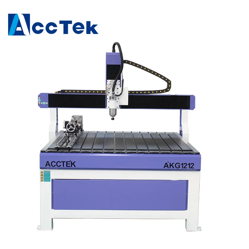 

ACCTEK high accuracy fast speed 4th rotary axis wood cnc router 6090 1212 cnc router for art