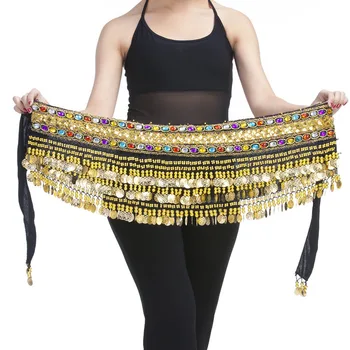 

New Style coins belly dance waist chain hip scarf belly dance belt on sale