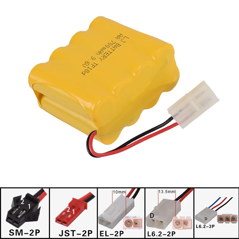 9.6v 700mah AA NI-CD X Battery Electric remote control vehicle tank ship model airplane robot rechargeable free shipping | Игрушки и