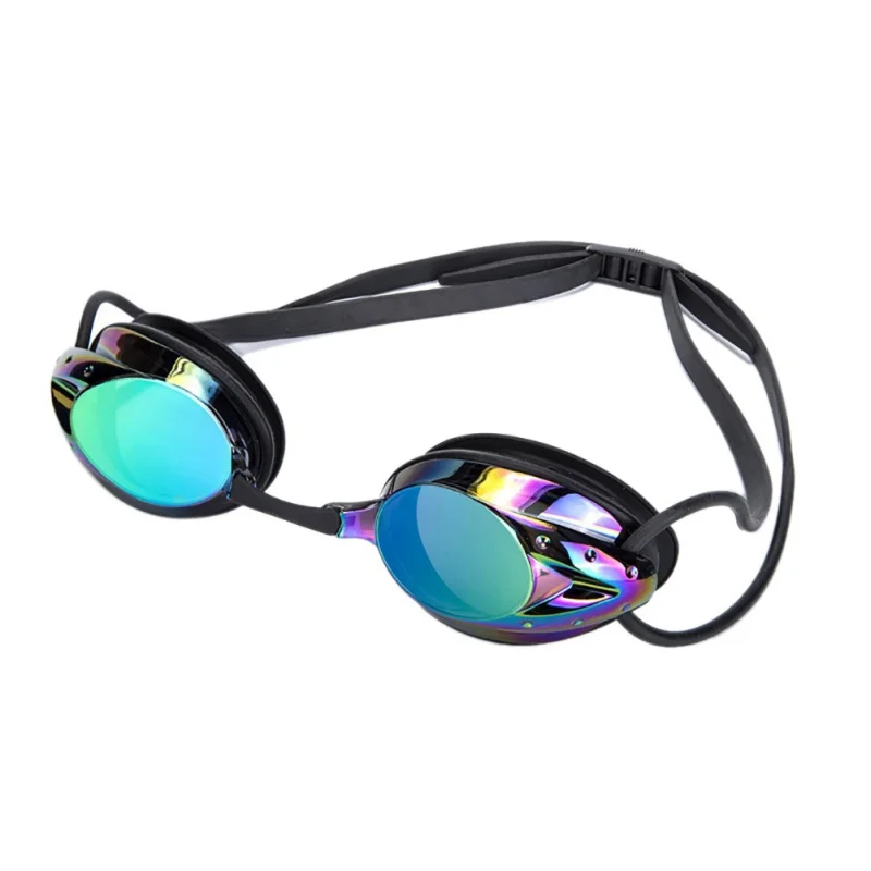 Мужские и женские уличные водные спортивные очки для плавания для взрослых водонепроницаемые противотуманные цветные плавающие очки с переносицей - Цвет: BN