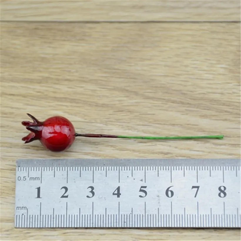20 Pcs Mini Artificial Plastic Pomegranate Fruit Vegetable Small Cherry Bouquet Stamen Wedding Home Christmas Flower Decorative artificial plants artificial flowers artificial fruits and vegetables