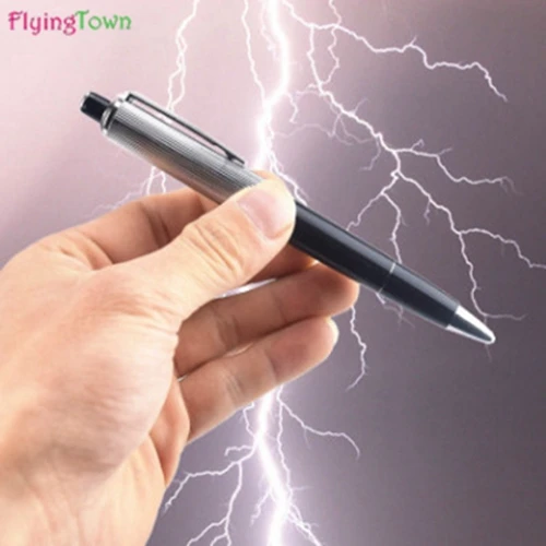 

2017 FlyingTown new Fancy Ball Point Pen Shocking Electric Shock Toy Gift Joke Prank Trick Fun Novelty Electric shock pen