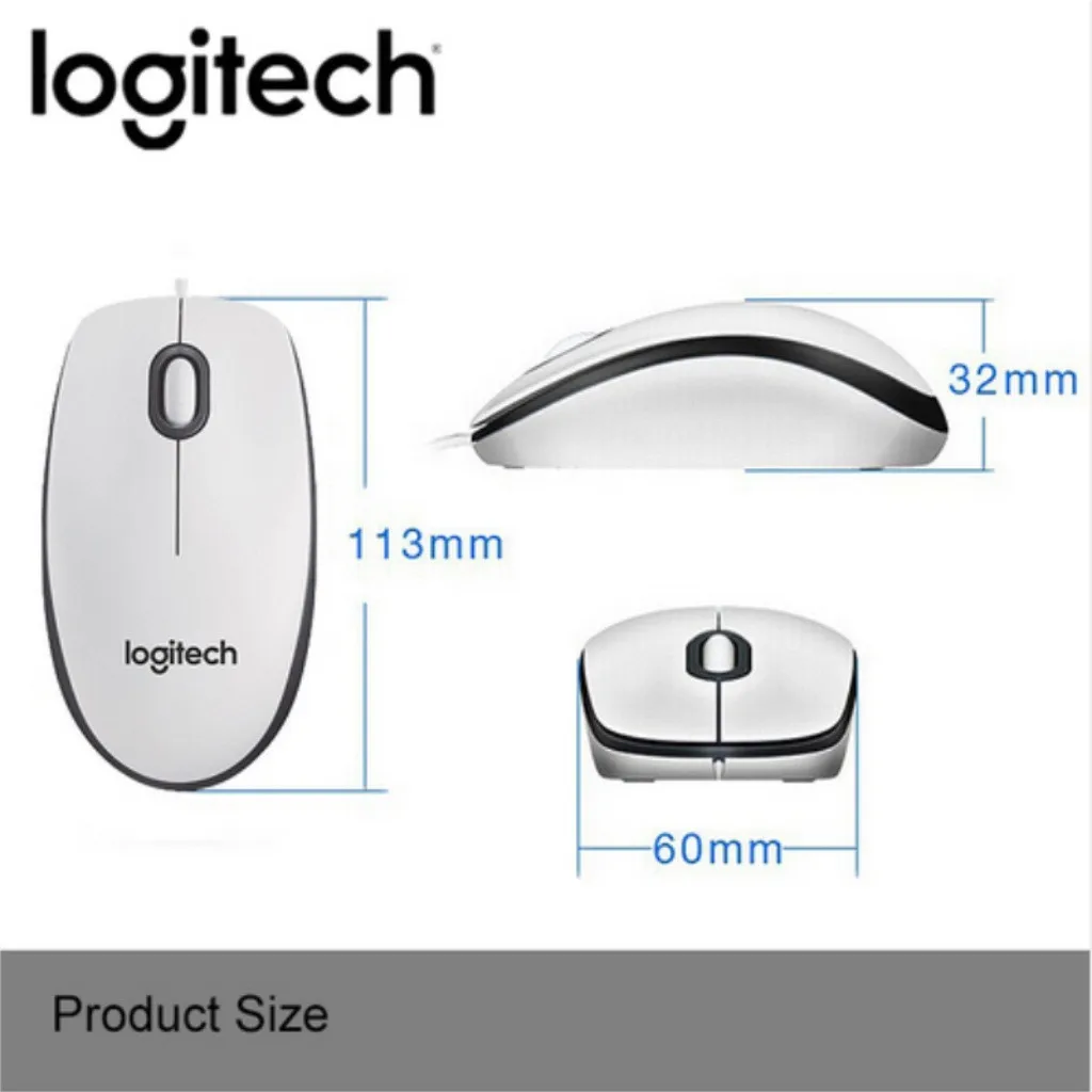 Logitech M100R Wired Mouse Optical 1000dpi Mouse For Computer Ergonomic Mouse Laptop Wired Mouse For Pc Windows 719#3