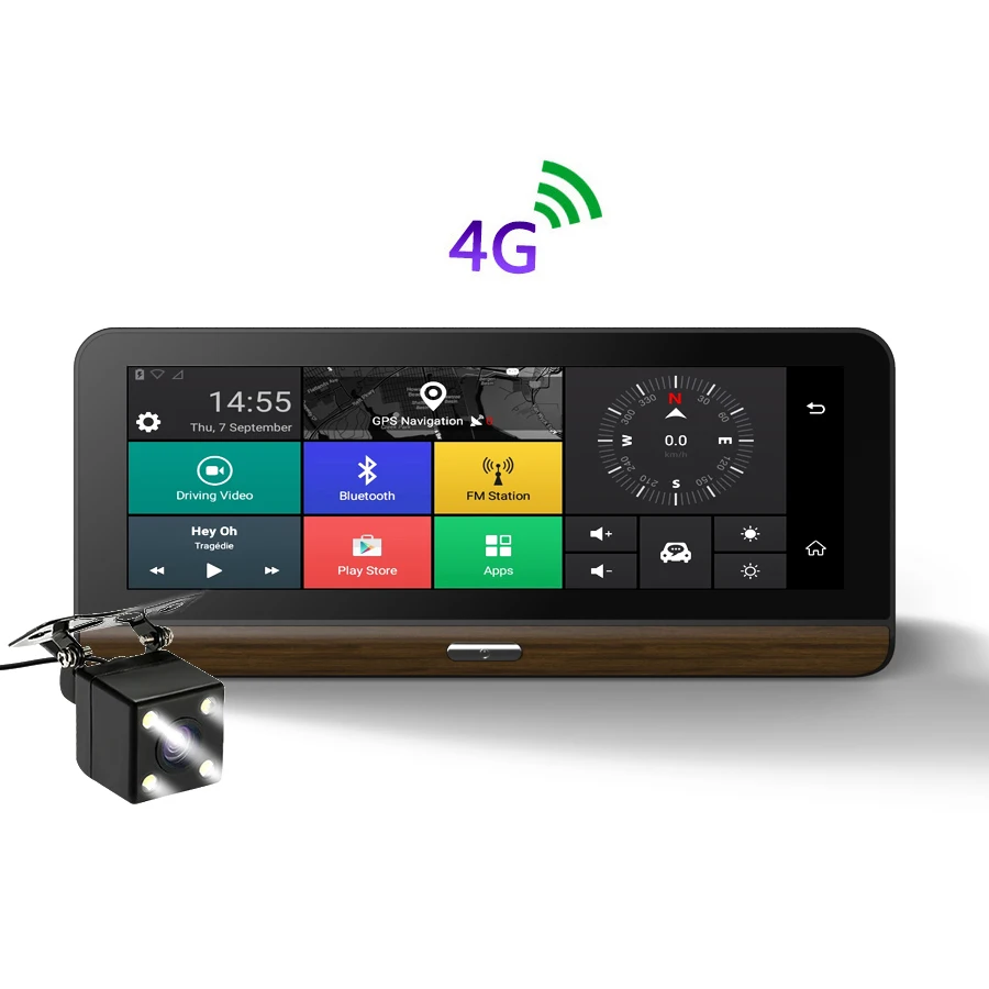 

Anfilite 7.84 inch Android Car dvr Recorder camera FHD 1080P GPS Navigation vehicle gps navigator 16GB with rear view camera