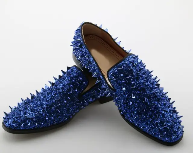 Jawakye Merek Emas Spike Paku Keling Pria Sepatu Kulit Mewah Bling Gaun Pernikahan Sepatu Untuk Pria Slip Pada Pria Sepatu Kasual Sepatu Sepatu Formal Aliexpress
