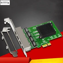 4-Port Gigabit Ethernet Network Card Server Adapter RJ45 Connector 10/100/1000Mbps PCI Express Network Card for Desktop Computer