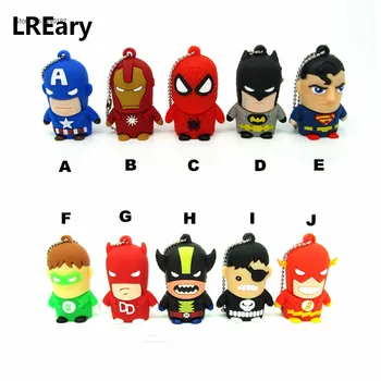 

The Avengers USB Flash Drive super man iron man batman hero pendrive 4GB/8GB/16GB/32GB captain america wolverine pen drive
