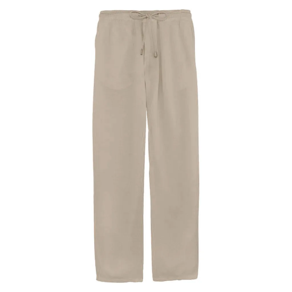 Мужские льняные брюки, мужские летние Новые Стильные Простые и модные ...