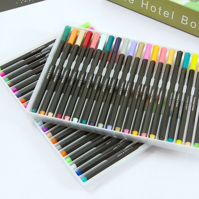122472100 Color Dual Tip Art Markers Pen Drawing Painting Watercolor Fine Liner Water Based Ink Markers Pen School Supplies 1