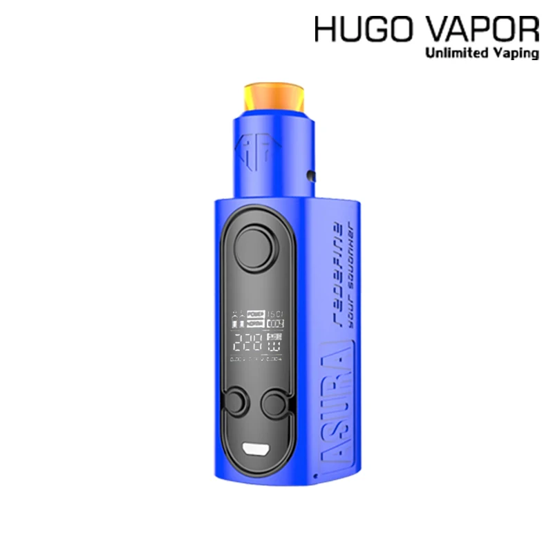 

New Electronic Cigarette TCR Box Shape Hugo vape ASURA 2-in-1 228W KIT with atomizer Detachable Squonker System dual batteries