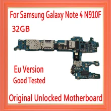 С полной разблокировкой для samsung Galaxy Note 4 N910F материнская плата, 32 ГБ для Note 4 N910F логическая плата с чипами, версия ЕС