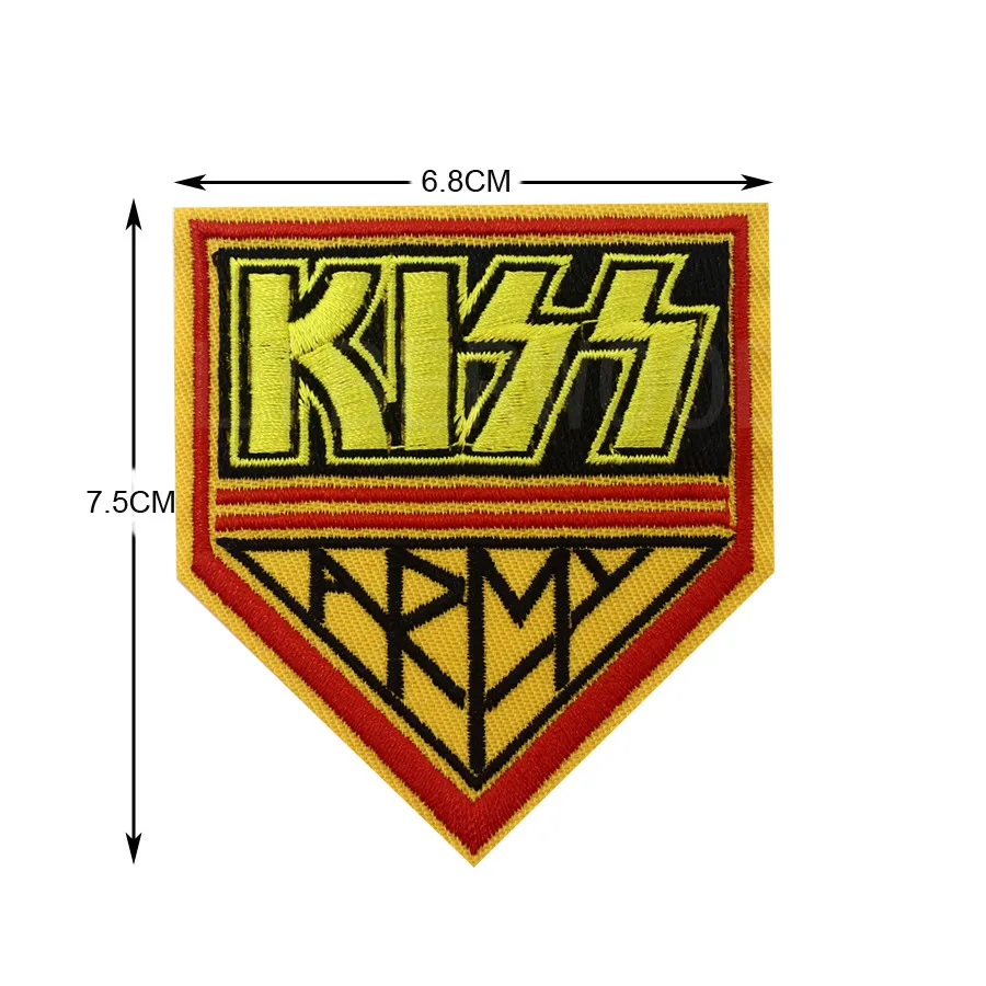 Поцелуй патч поцелуй Группа рок-ролл Байкер Аппликация в стиле панк значок эмблема