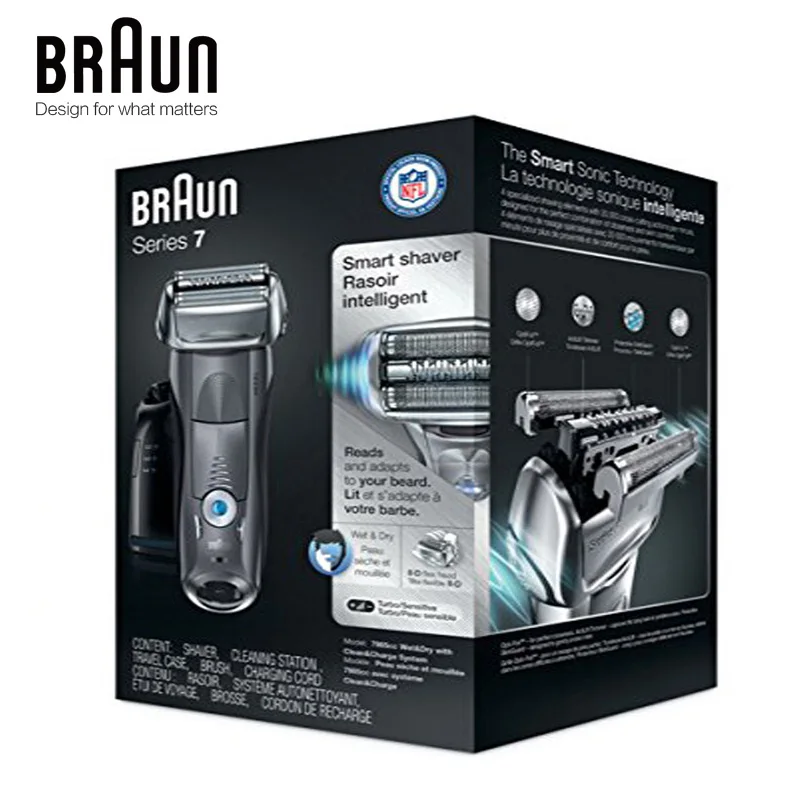 Бритвенный станок Braun электробритва 7865CC для мужчин перезаряжаемая Серия 7
