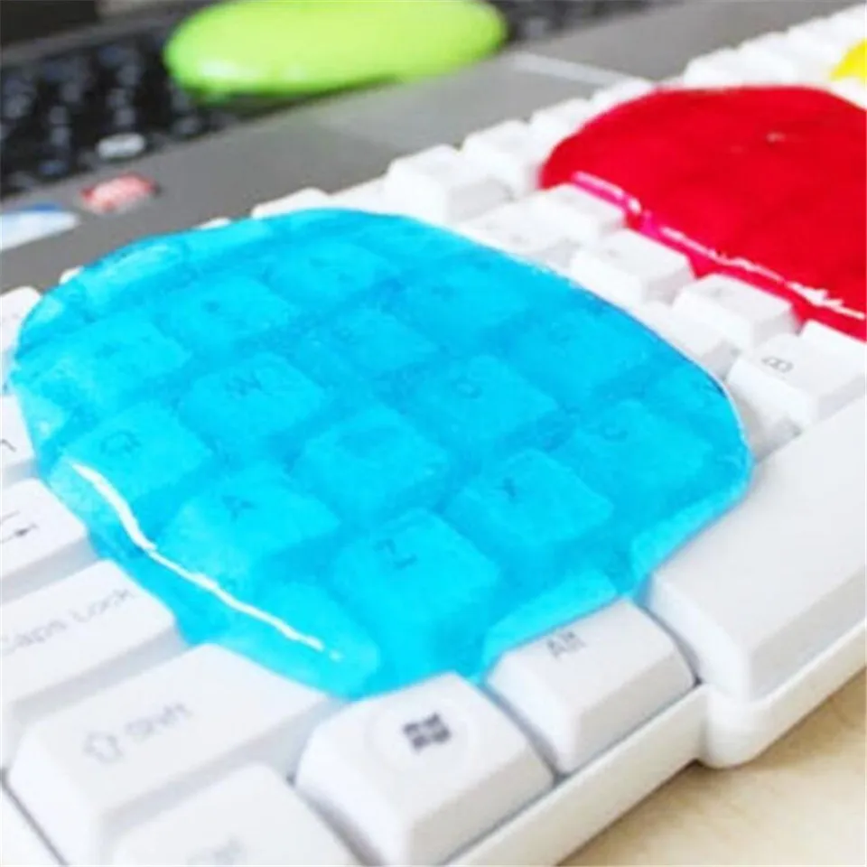 

Clean Slimy Gel Computer Keyboards PC Laptop Magic Sticky Jelly Compound Super mud Slimy Gel Dust Clean Color Random