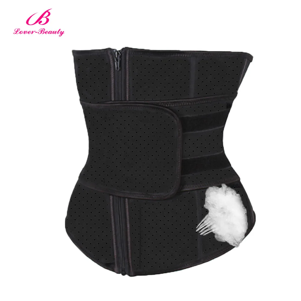 

Lover Beauty Waist Trainer Tummy Trimmer Zipper Latex Cincher Fitness Corset Breathable Body Shapers Slimming Abdominal Belt