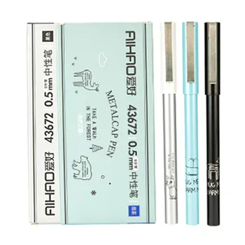 

AIHAO Brand Simple Pure Color Pen 0.5MM Water-Based Pen Students with Small Pure and Fresh stationery Supply Free Shipping