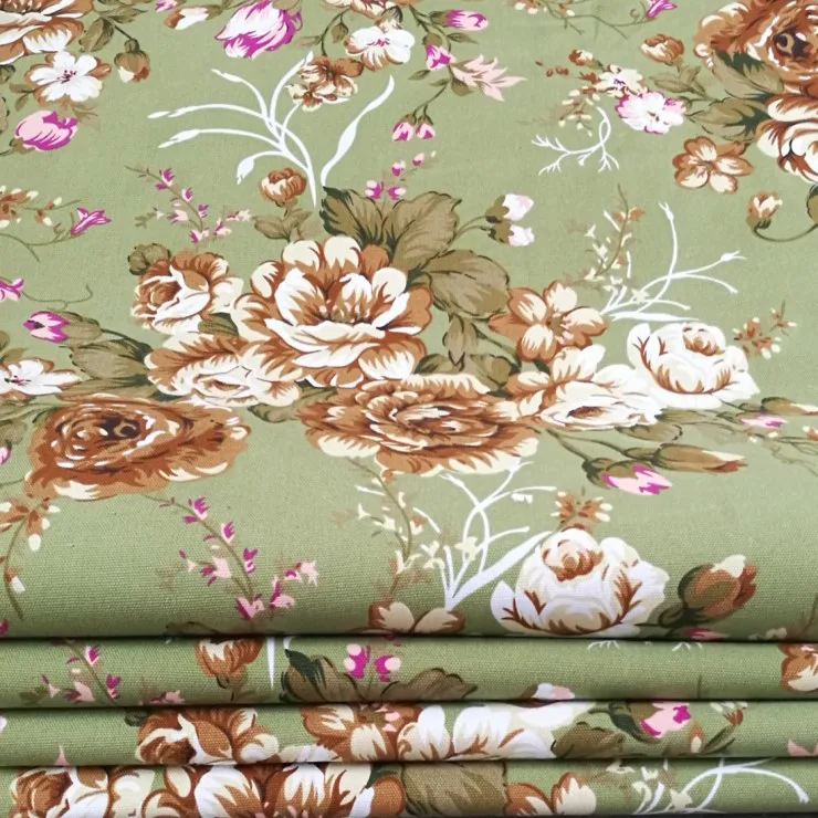 

free shipping Pastoral fresh canvas fabric thickened cotton and linen sofa bed sheets diy hand pillow fabric curtains background