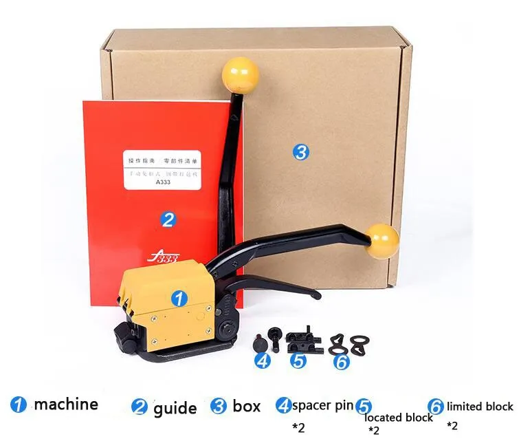 Manual Steel Strapping Packing Tool Handheld Steel Band Metal Strip Belt Machine Packer A333