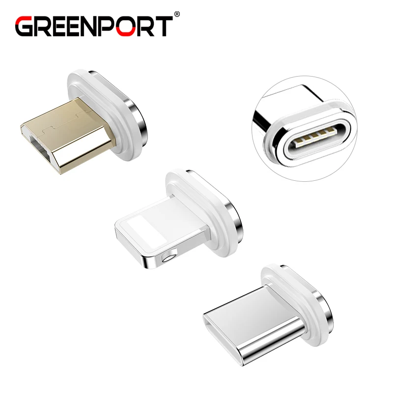 GREENPORT 10th Magnetic Charger Plug Micro USB Type C Fast Charging Mobile Phone For iPhone 6 7 8 Adapter For Xiaomi Redmi phone