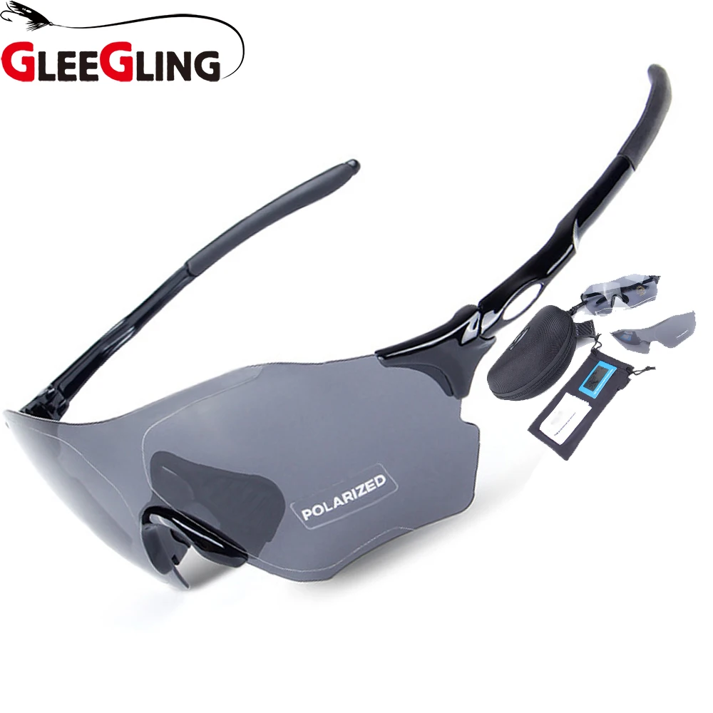 

GLEEGLING 0800 1Set 3 Lens Men Sunglasses Clip On Zonnebril 250g Sunglasses Uv400 Fishing Men's Glasses Polarized Lens