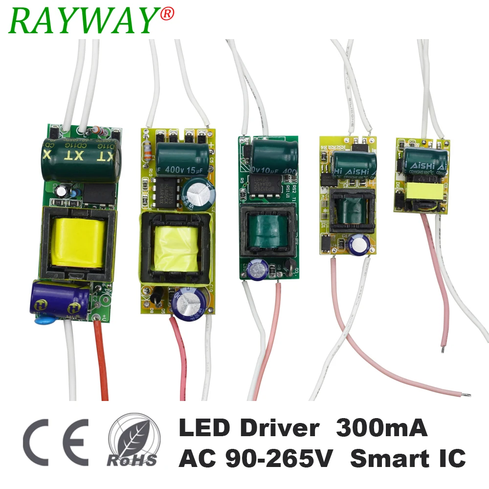 Светодиодный источник питания 3-24 Вт Светодиодный светильник трансформатор встроенный светильник постоянного тока ing 110-265 в выход 300 мА Transforme