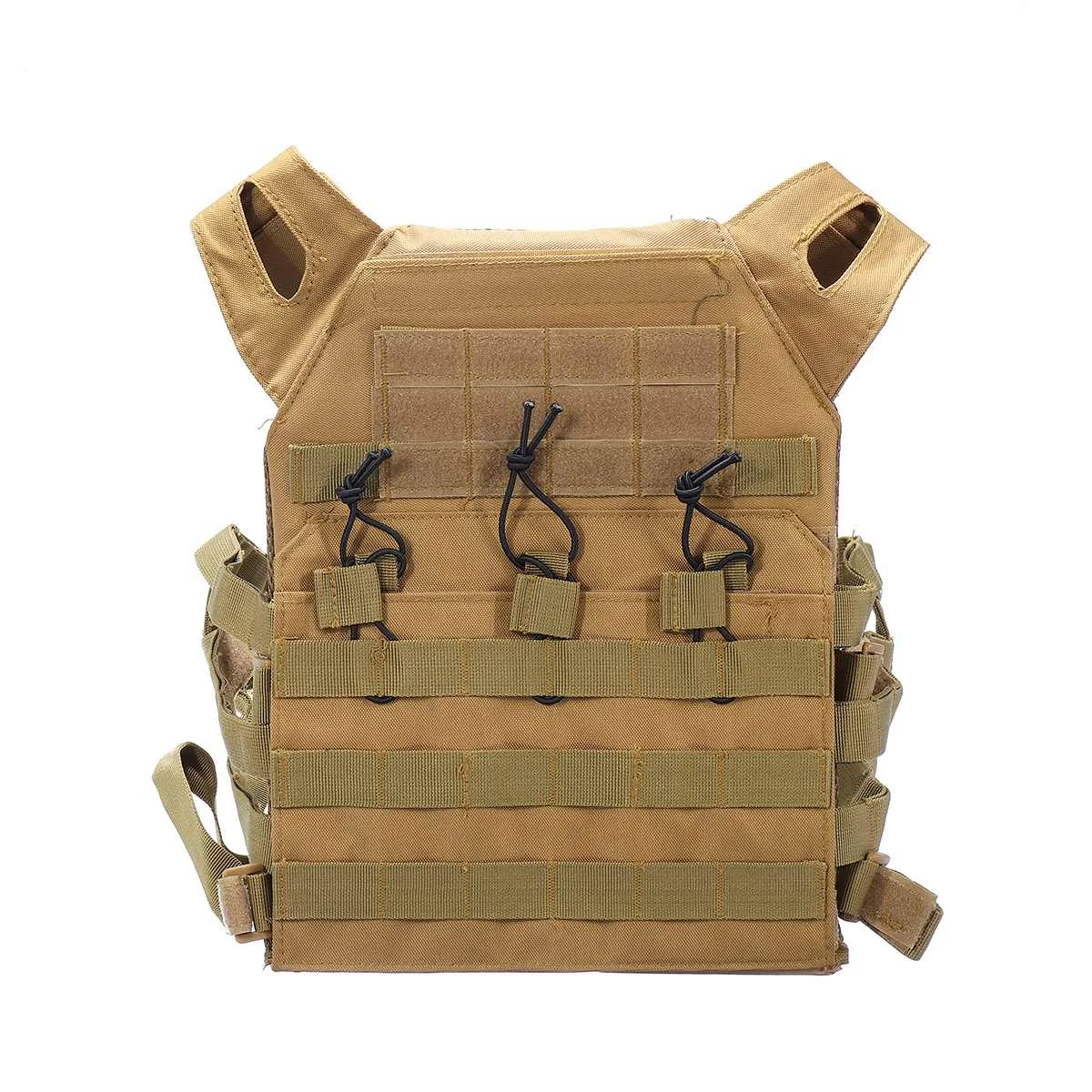 Хаки Камуфляжный жилет CS армия военный тактический жилет Wargame Body Molle на открытом воздухе оборудование 6 цветов 600D нейлон - Цвет: Хаки