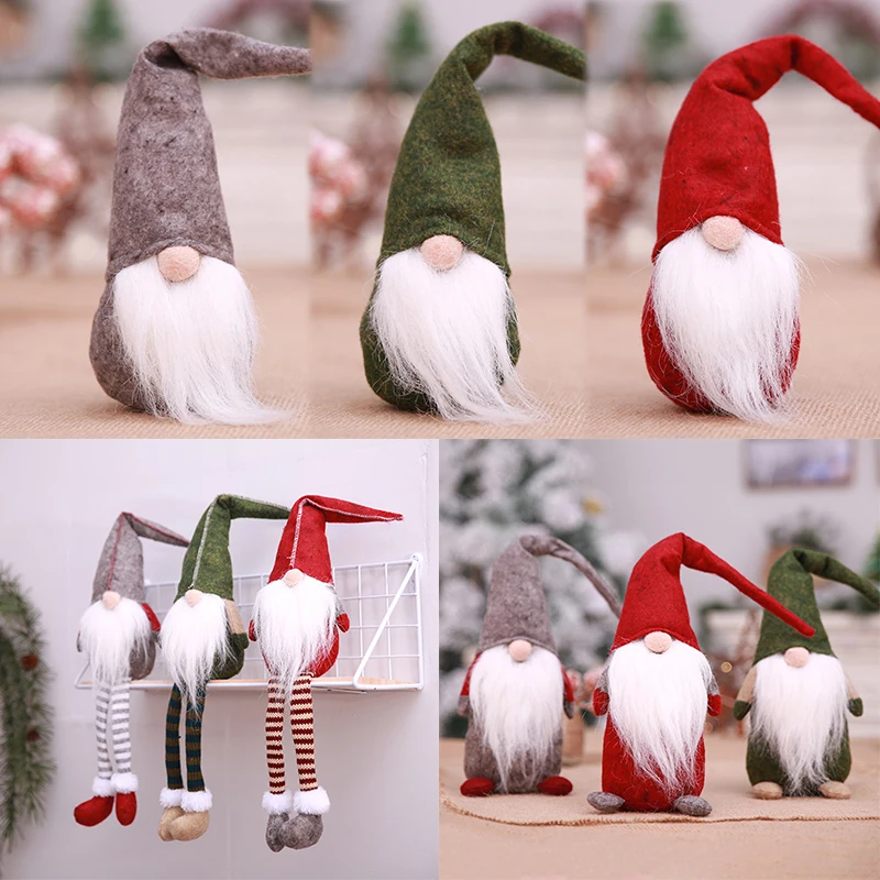 

Handmade Swedish Tomte Christmas Decoration Santa Claus Scandinavian Plush Christmas Gnome Plush-Christmas Gift Birthday Present