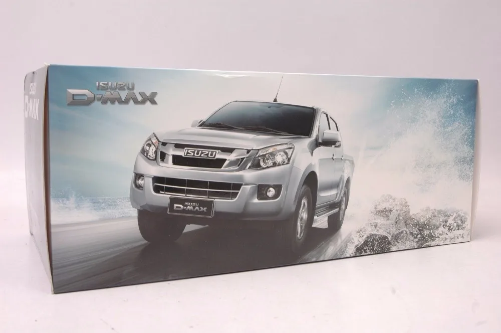 1:18 литья под давлением модель для ISUZU D-MAX серебро Пикап сплав игрушечный автомобиль миниатюрная коллекция подарки D MAX DMAX грузовик